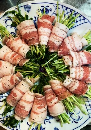 10分で完成! 豆苗の豚バラ巻き-レシピのメイン写真