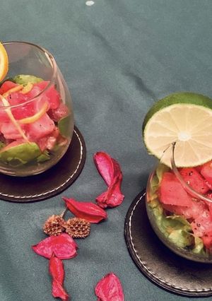 スペイン♪♪絶品★スイカと鮪のタルタル☆-レシピのメイン写真