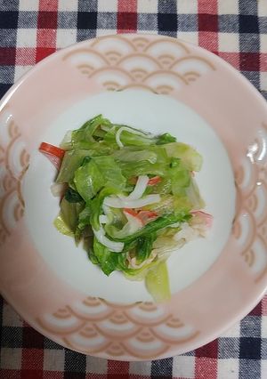 レタスとカニカマのあっさり炒め-レシピのメイン写真