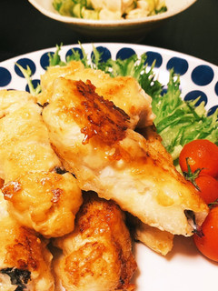 鶏ムネ肉のしそチーズ巻-レシピのメイン写真
