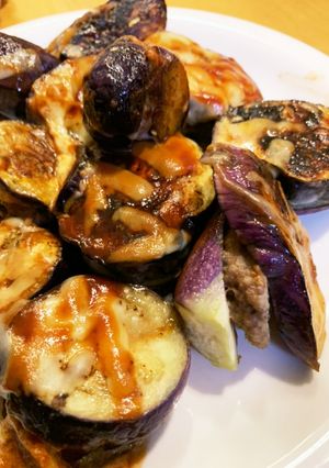 なすのはさみ焼きonチーズ-レシピのメイン写真
