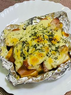 厚揚げとソーセージのチーズ焼き-レシピのメイン写真