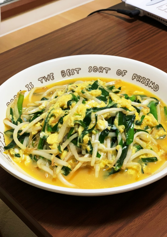 ☆ふわとろ☆ニラともやしの卵綴じ-レシピのメイン写真