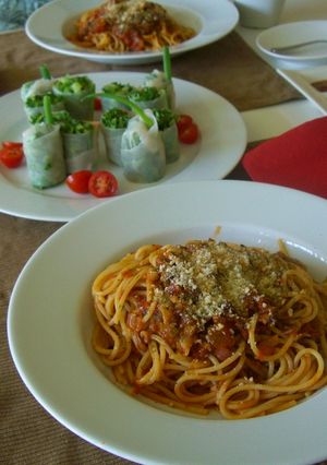 トマトソースパスタ ☆ アマトリチャーナ-レシピのメイン写真