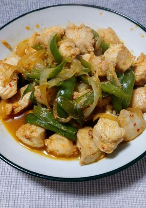 鶏むね肉のピリ辛炒め-レシピのメイン写真