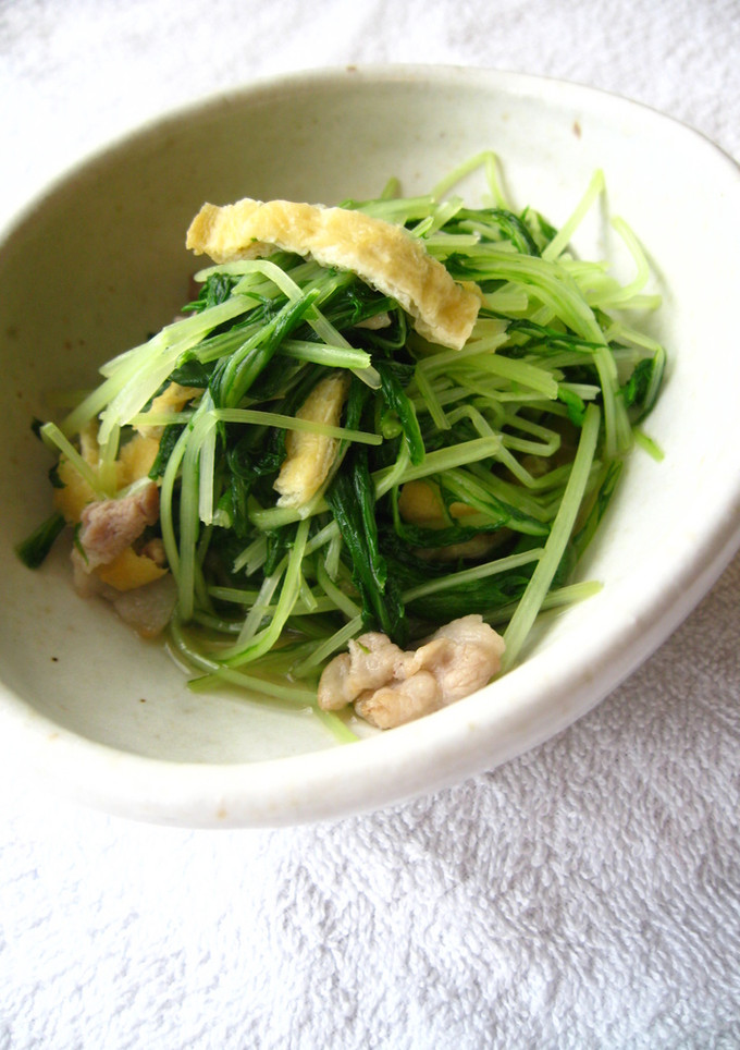 水菜とお揚げの炊いたん-レシピのメイン写真