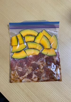 冷凍作り置き！豚肉とかぼちゃのカレー炒め-レシピのメイン写真