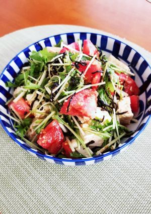家飲みにおすすめ！居酒屋風気まぐれサラダ-レシピのメイン写真