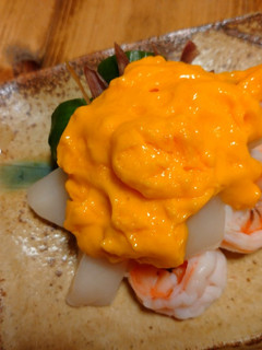 黄身酢 海老とホタテで-レシピのメイン写真