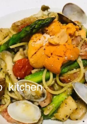 ご褒美✨ウニと魚介のパスタ-レシピのメイン写真