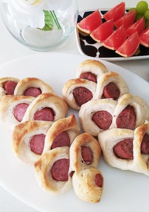 材料2つの簡単ソーセージエピ-レシピのメイン写真