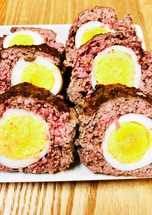 糖質&手間オフ☆簡単肉玉ミートローフ♪-レシピのメイン写真