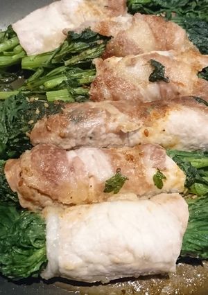 簡単‼️春菊たっぷりの肉巻き-レシピのメイン写真