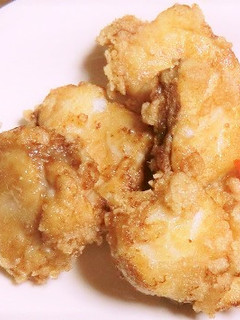 アンコウのから揚げは、片栗粉も混ぜて-レシピのメイン写真