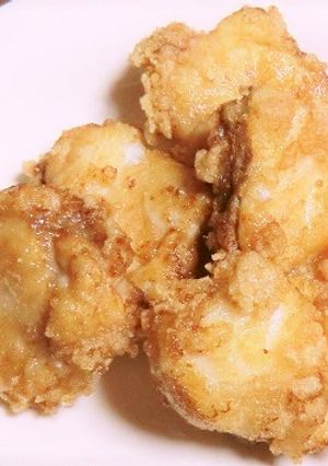 アンコウのから揚げは、片栗粉も混ぜて-レシピのメイン写真