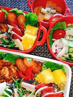 息子と娘のお弁当'20.6.10-レシピのメイン写真