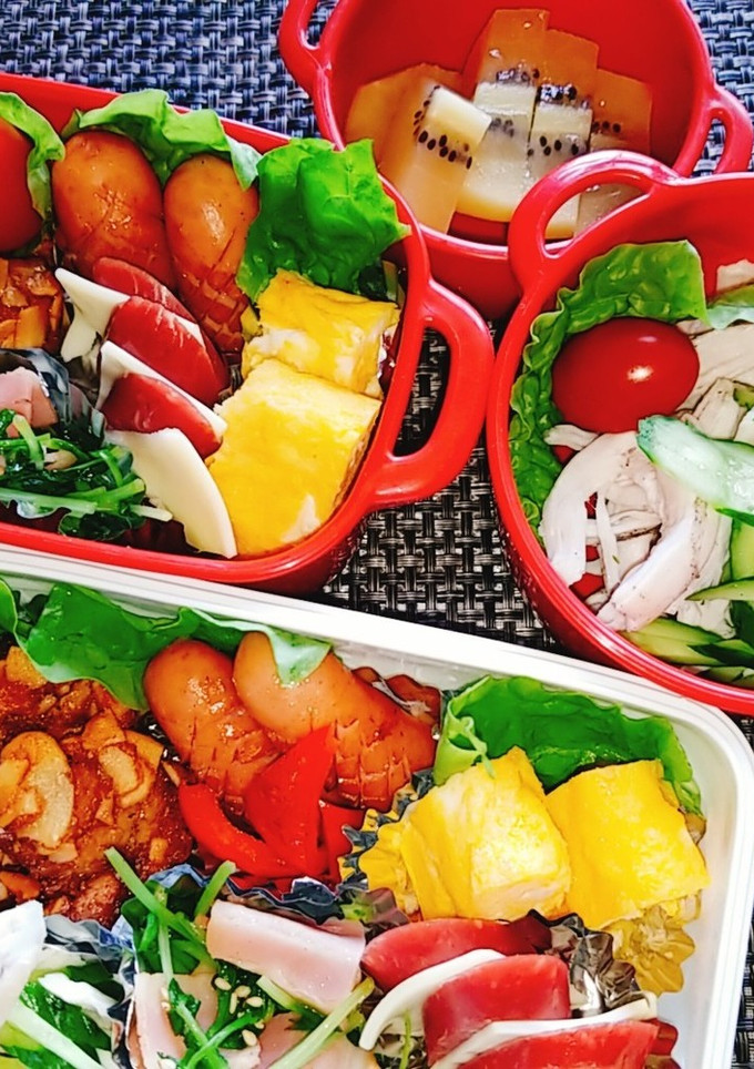 息子と娘のお弁当'20.6.10-レシピのメイン写真