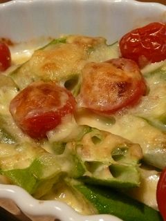 オクラとプチトマトのクレソルチーズ焼き-レシピのメイン写真