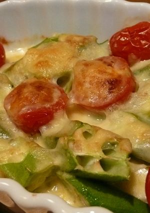 オクラとプチトマトのクレソルチーズ焼き-レシピのメイン写真