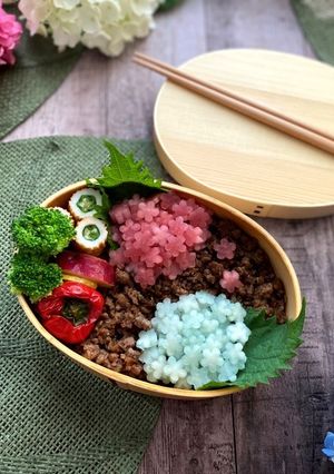 季節を愛でる紫陽花弁当-レシピのメイン写真