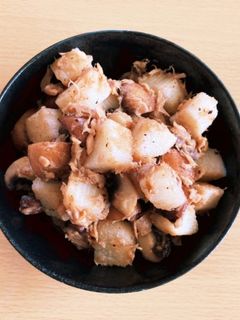 簡単!きのこと長芋のココナッツオイル炒め-レシピのメイン写真