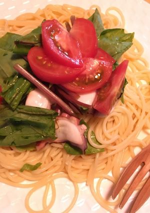 タコとトマトのパスタ-レシピのメイン写真