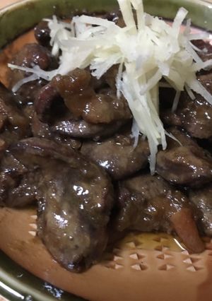 鶏レバーの蜂蜜梅煮　お酒の肴に。-レシピのメイン写真