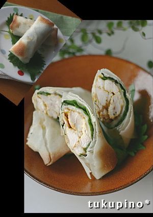 食欲そそる♫ラクラクヘルシー焼き春巻き-レシピのメイン写真