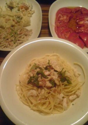 梅ささみチーズパスタ-レシピのメイン写真