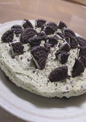 オレオで簡単！抹茶チーズケーキ！-レシピのメイン写真