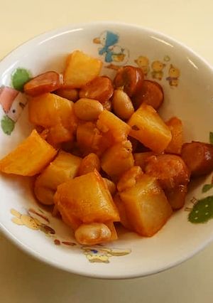 【保育所給食】大豆とポテトのチリソース-レシピのメイン写真