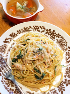 鮭と舞茸のクリームパスタ-レシピのメイン写真