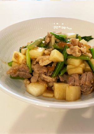 豚肉と長芋の梅オイスター炒め-レシピのメイン写真
