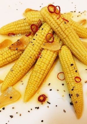 ヤングコーンのペペロンチーノ風炒め♪-レシピのメイン写真