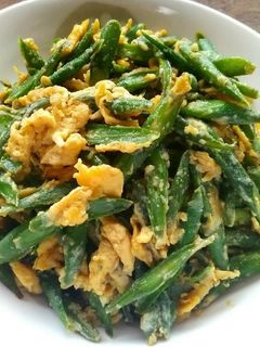 インゲン豆の卵とじ炒め-レシピのメイン写真