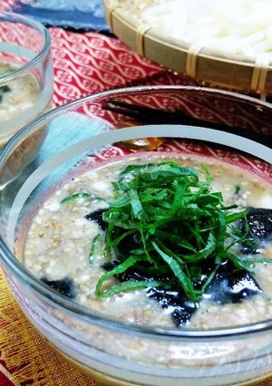 サバ味噌煮缶de冷製ゴマだれ★ざるうどん-レシピのメイン写真