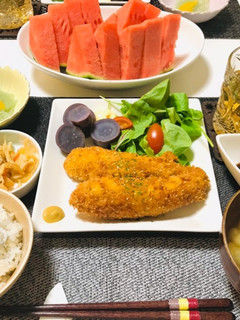 ささみフライメインのご飯・ヘルシー夕飯-レシピのメイン写真