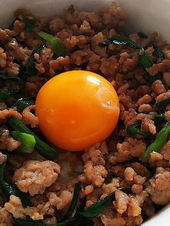豚ひき肉とニラのスタミナ丼-レシピのメイン写真