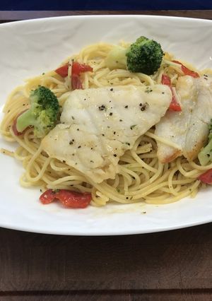レモン香る白身魚のペペロンチーノ-レシピのメイン写真