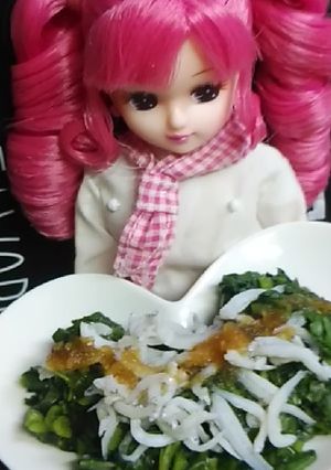 リカちゃん♡モロヘイヤしらすのポン酢がけ-レシピのメイン写真