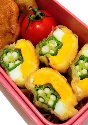 オクラのチーズ卵巻き【ＪＡ遠州夢咲】-レシピのメイン写真