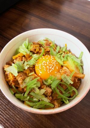 豚キムチーズ丼。-レシピのメイン写真