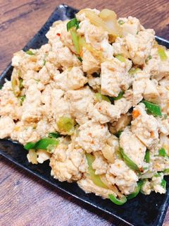 ピリ辛中華風炒り豆腐-レシピのメイン写真