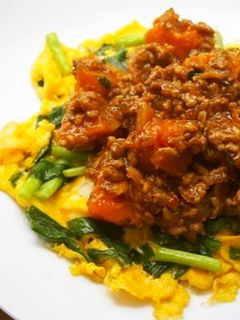麻婆南瓜♪ニラ卵にのせて♪-レシピのメイン写真