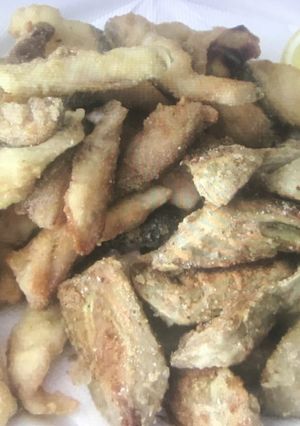 カルチョーフィと白身魚フライ1-レシピのメイン写真