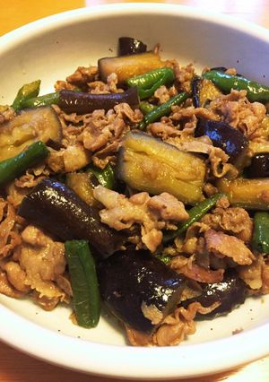 ナスと豚肉の甘辛カレー炒め-レシピのメイン写真