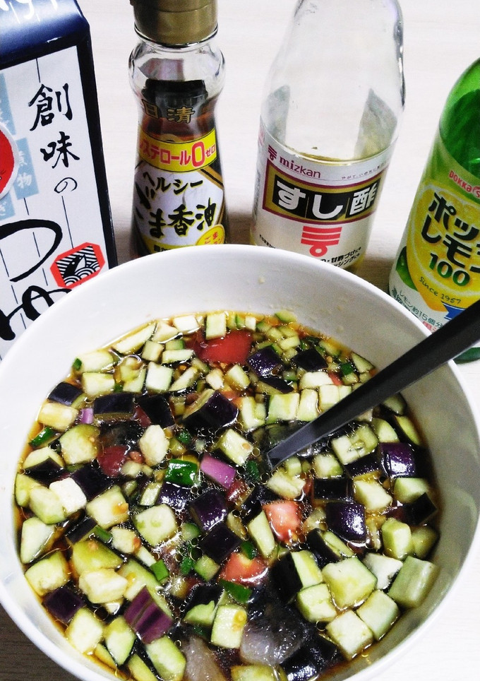 刻んで混ぜて完成！夏野菜　麺のタレ！！-レシピのメイン写真