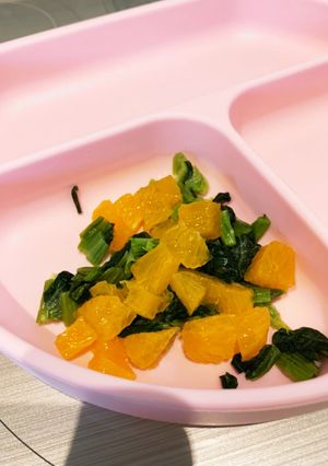 ほうれん草のオレンジあえ☆離乳食-レシピのメイン写真