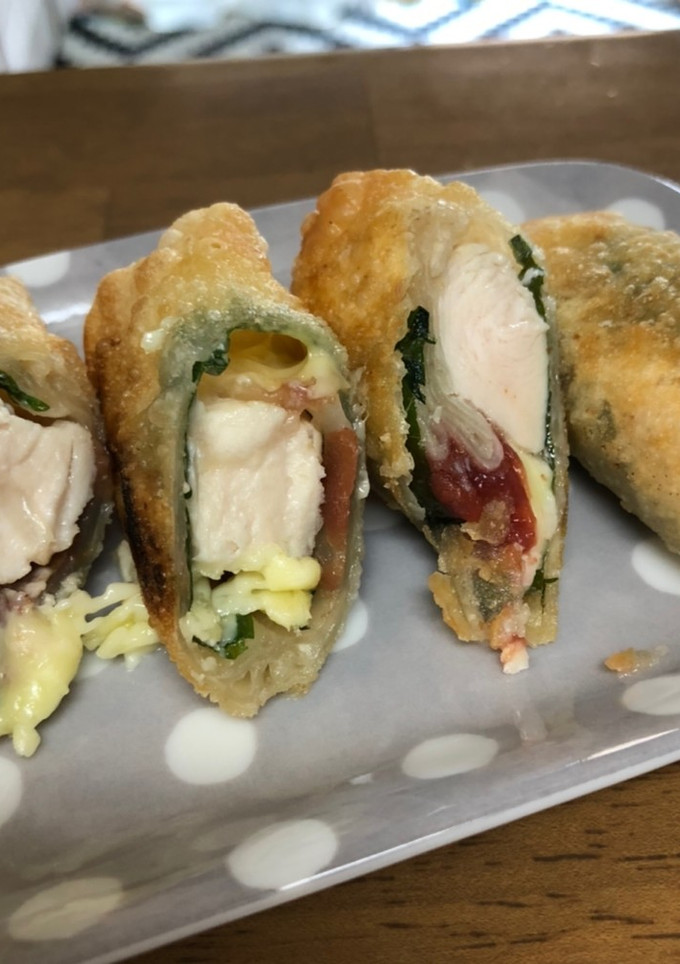 梅ささみ大葉チーズの全粒粉皮春巻き-レシピのメイン写真