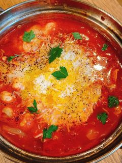 豚しゃぶとトマトのチーズ鍋-レシピのメイン写真